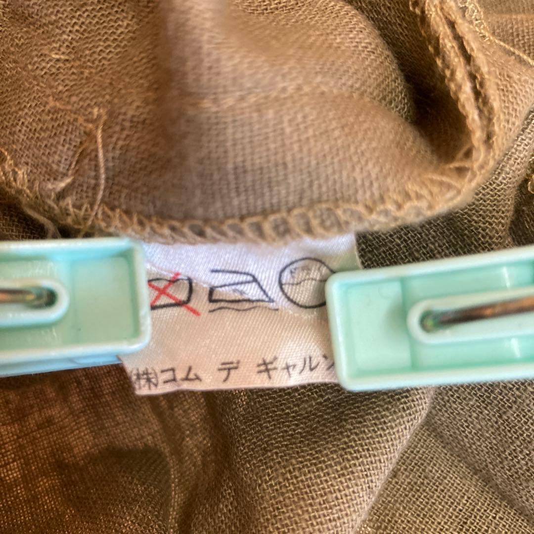 COMME des GARCONS プリーツチュニック 長袖 オリーブグリーン