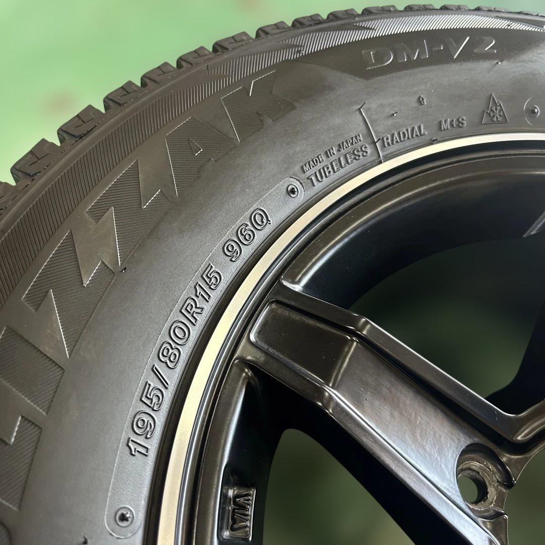 中古スタッドレス195/80R15ブリヂストン　ジムニーシエラ、ノマド専用　4本