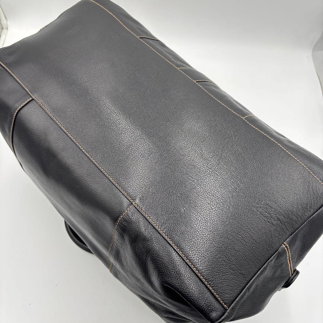 dunhill ダンヒル 2way レザー ボストンバッグ ショルダーバッグ 黒