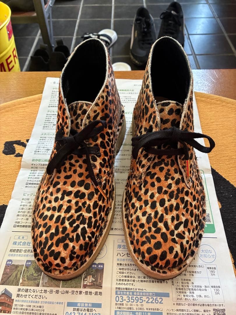 CLARKS ヒョウ柄ローファー　箱あり