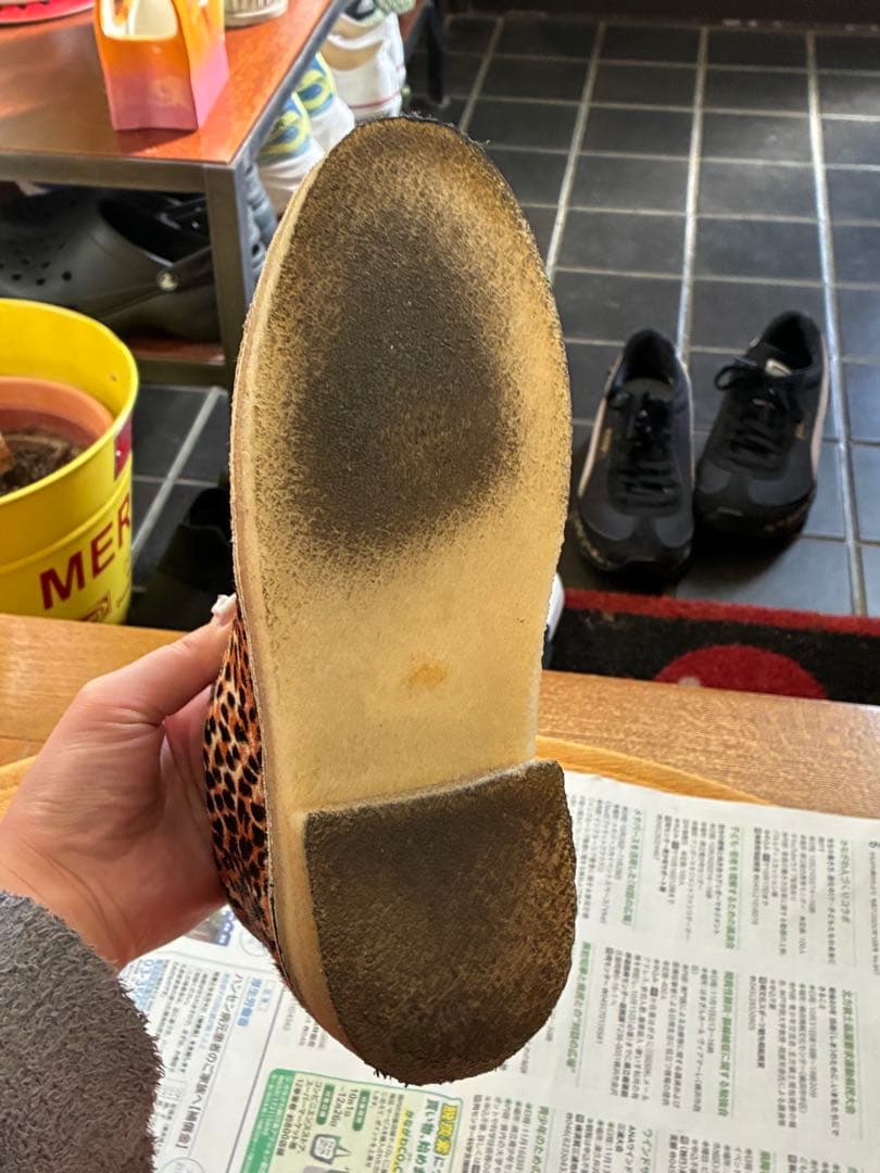 CLARKS ヒョウ柄ローファー　箱あり