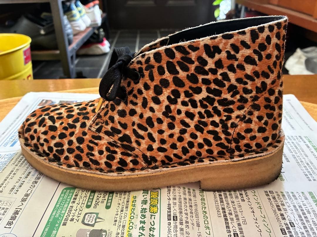 CLARKS ヒョウ柄ローファー　箱あり