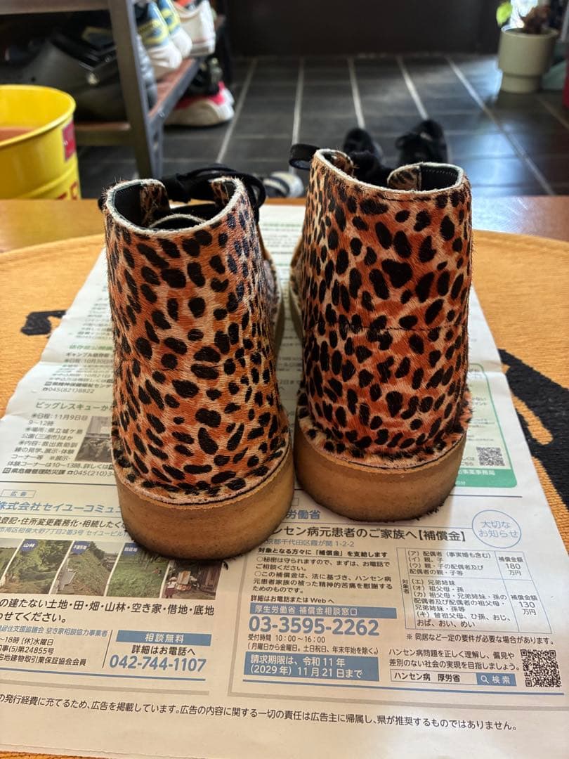 CLARKS ヒョウ柄ローファー　箱あり