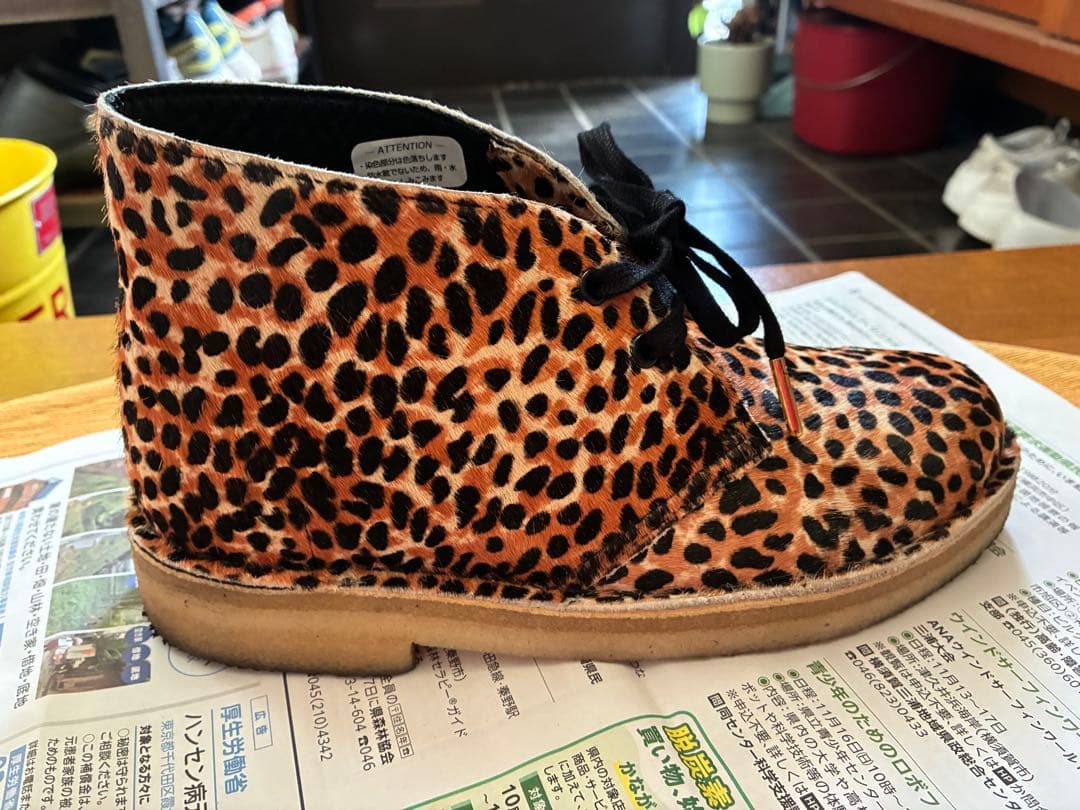 CLARKS ヒョウ柄ローファー　箱あり