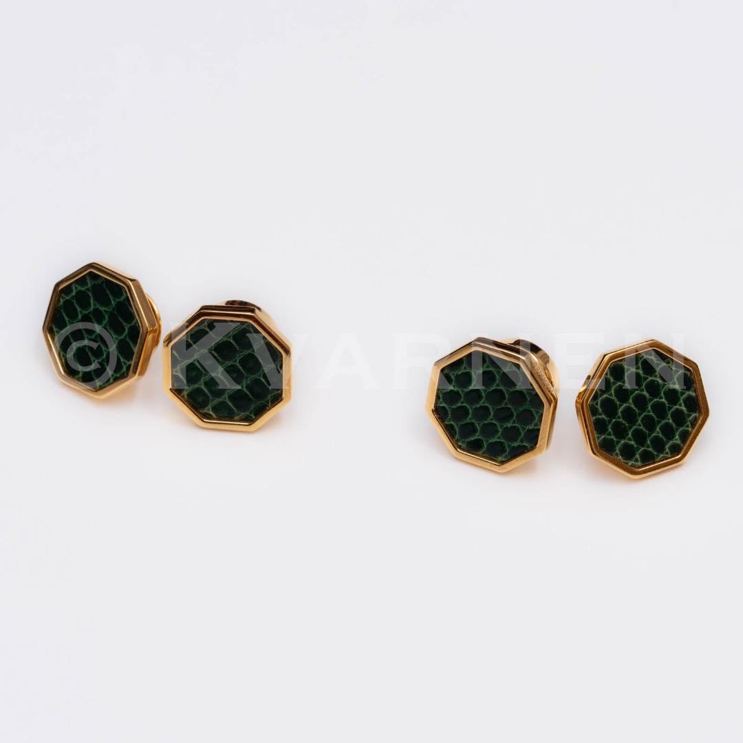 HERMES カフリンクス レザー オクタゴン