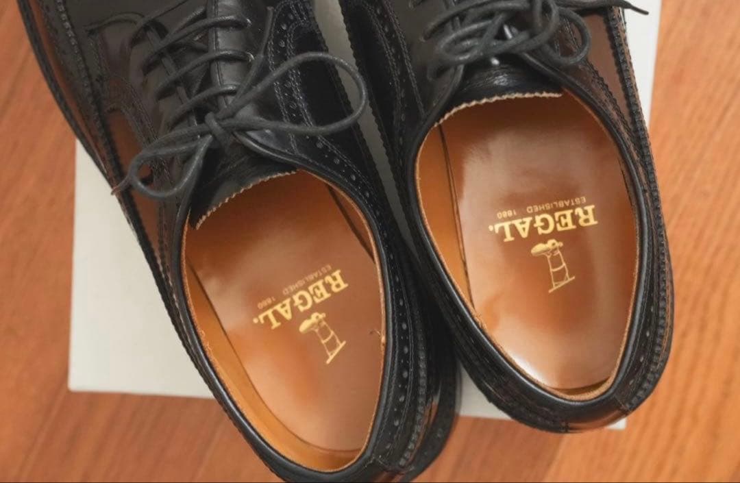 REGAL 革靴　2589 ウイングチップ　印字サイズ27EE