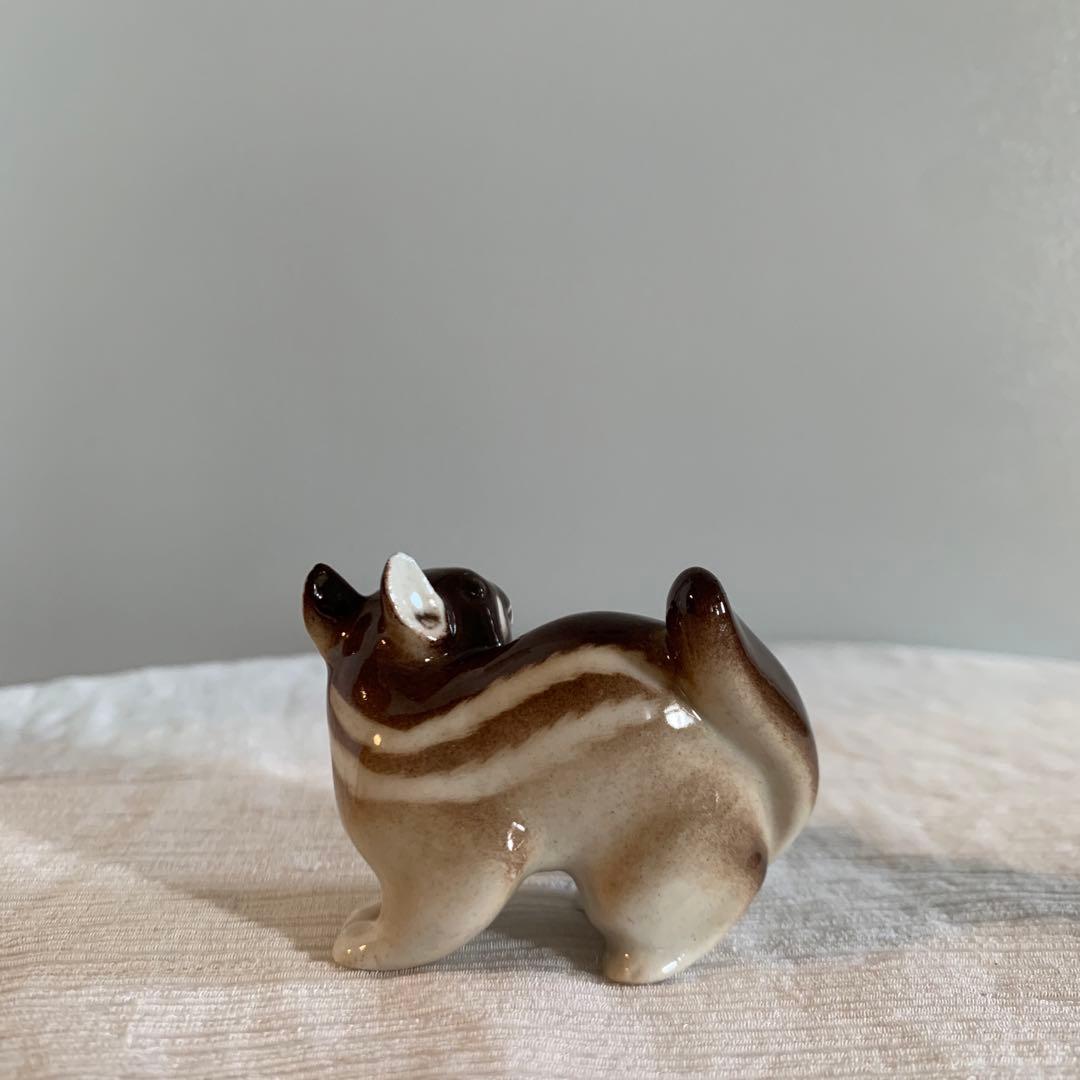 ヴィンテージ ロモノーソフ シマリス 置物 フィギュリン