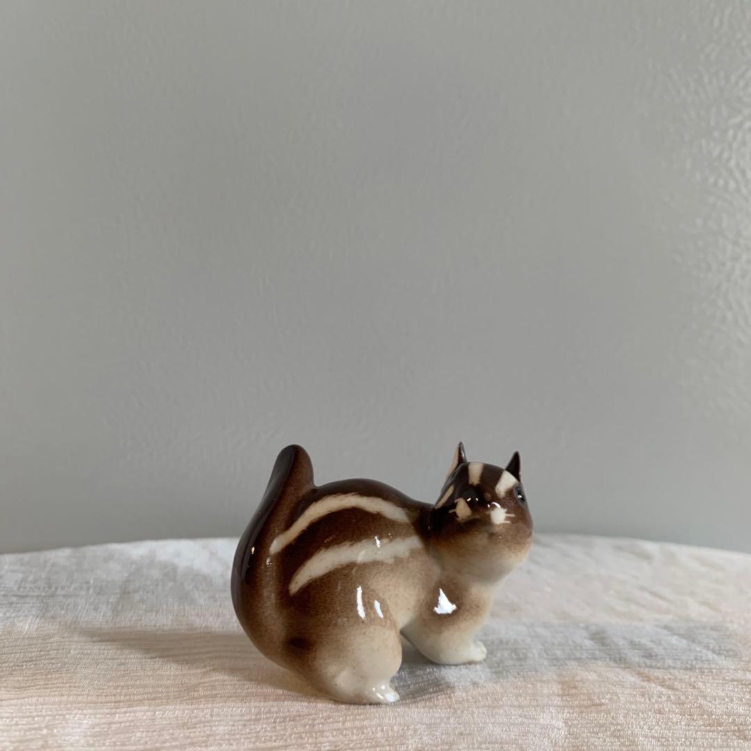 ヴィンテージ ロモノーソフ シマリス 置物 フィギュリン