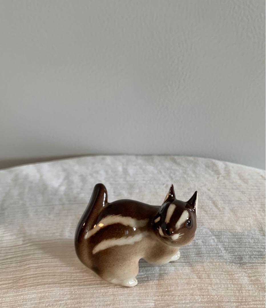 ヴィンテージ ロモノーソフ シマリス 置物 フィギュリン