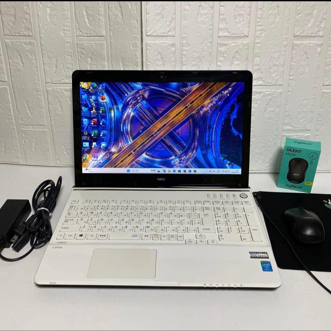 Windows11 オフィス付き　Webカメラ　高速起動SSD NECノートPC