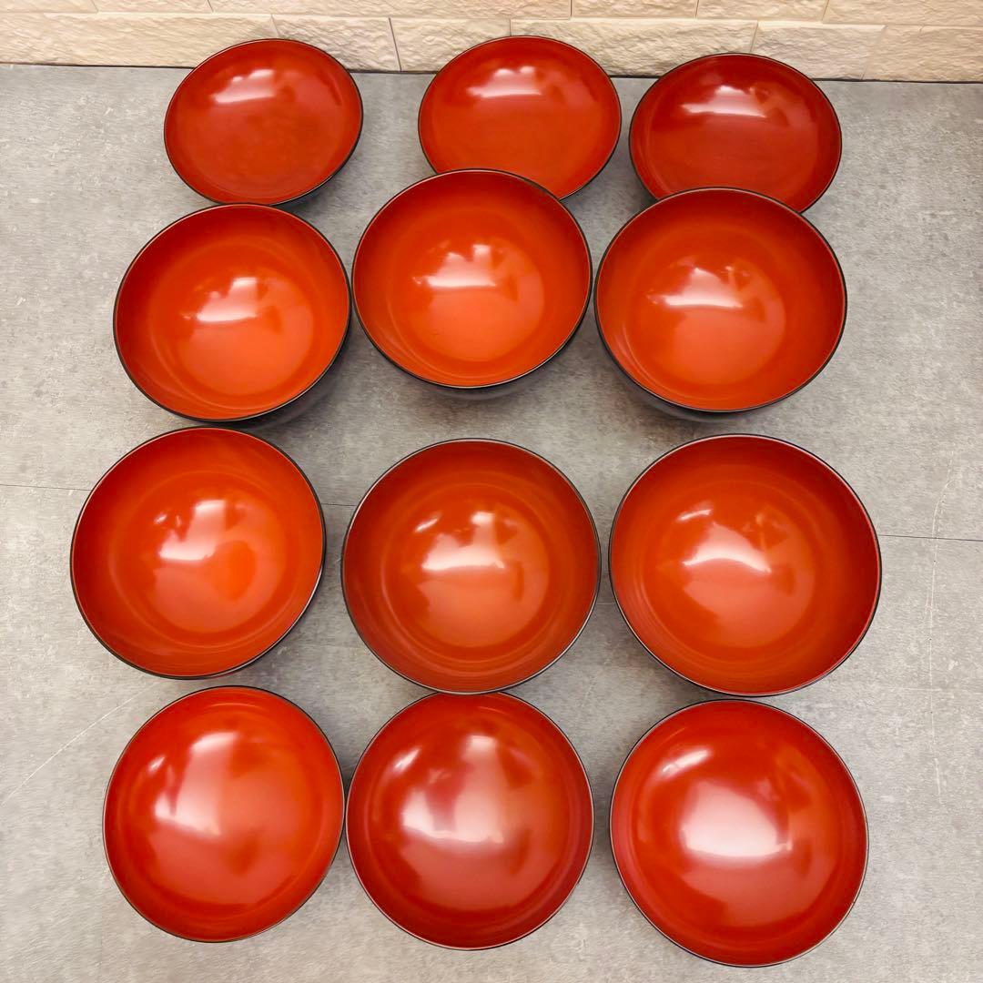 美品 越前塗 お椀 6客セット 蓋付き 汁椀 漆器 和食器 お雑煮 お茶事 節分