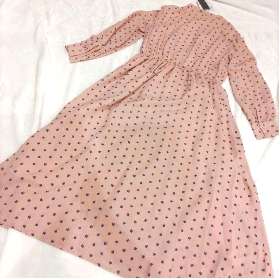 【新品未使用✨洗える】ローラアシュレイ　ロングワンピース（38）ピンク