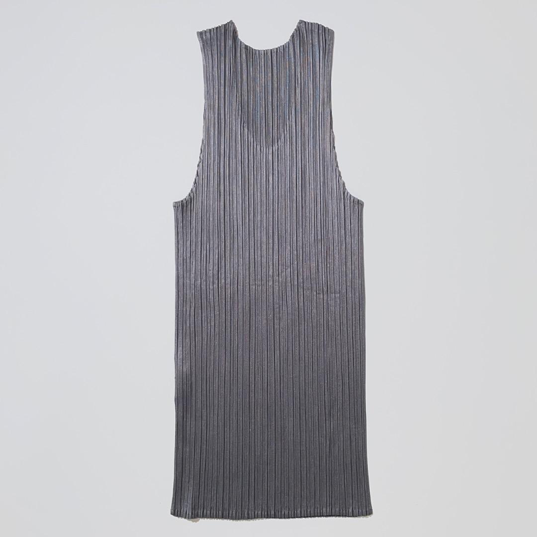 00aw PLEATS PLEASE プリーツノースリーブ タンクトップ