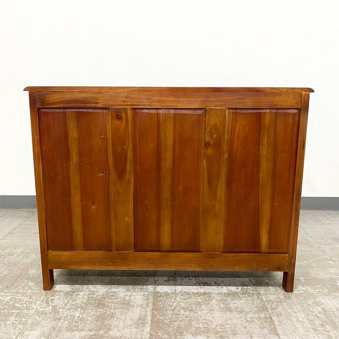 展示アウトレット品 ベルメゾン 無垢材 マホガニー キャビネット サイドボード