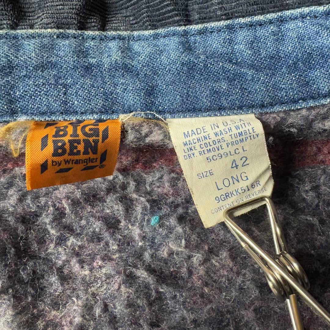 70s 80s USA製 BIG BEN ブランケットライナー　カバーオール42