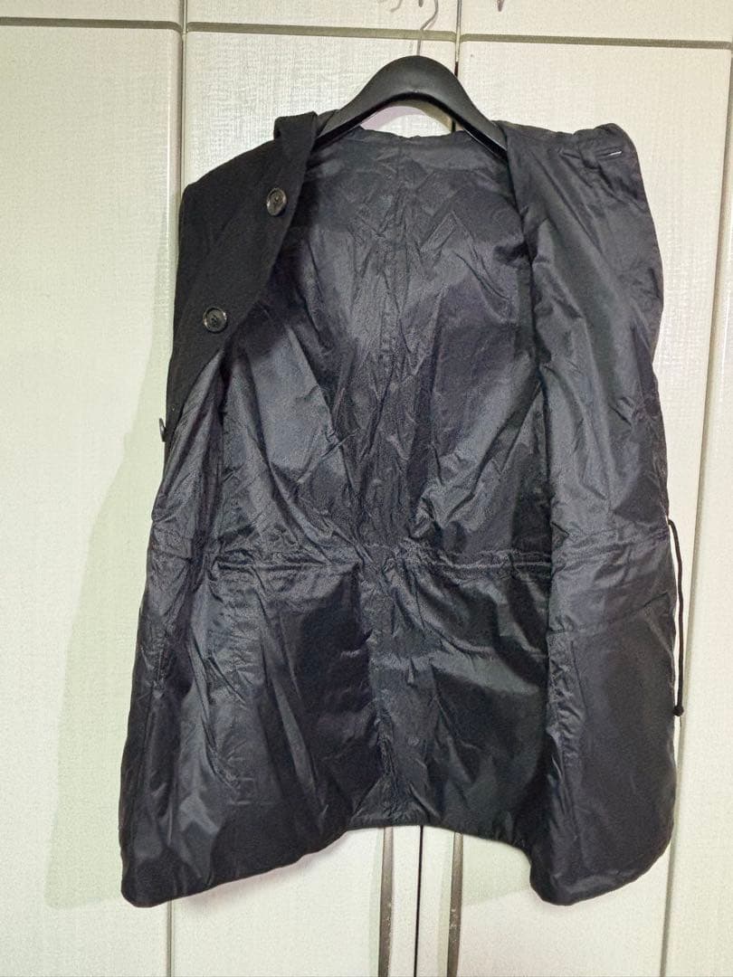 size46 ディオールオム メルトンウール製フーディコート リバーシブル