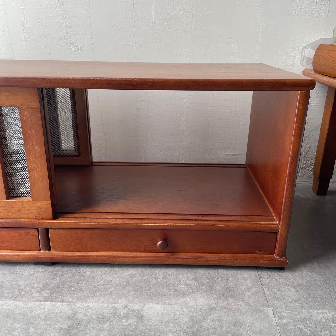 網戸つき　戸棚　蝿帳（はいちょう）　食器棚　キッチンファニチャー　木製　レトロ