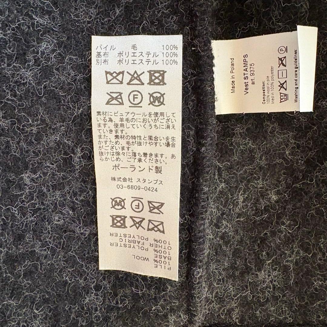 【美品】Cold Breakerウールロングベスト　スナップボタン