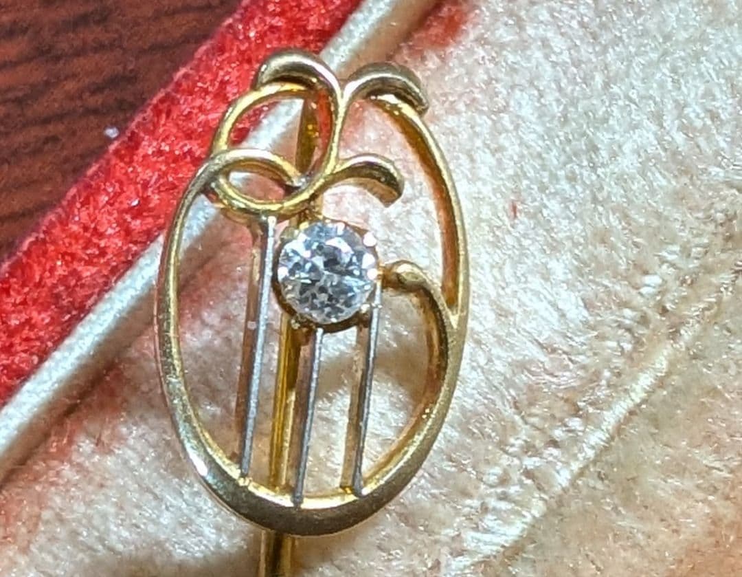 アンティーク、三越呉服店 ダイヤとK18の ネクタイピン