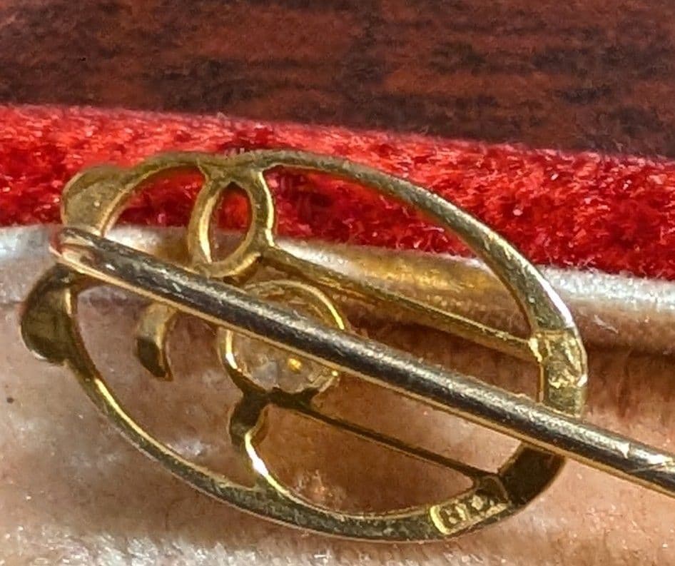 アンティーク、三越呉服店 ダイヤとK18の ネクタイピン