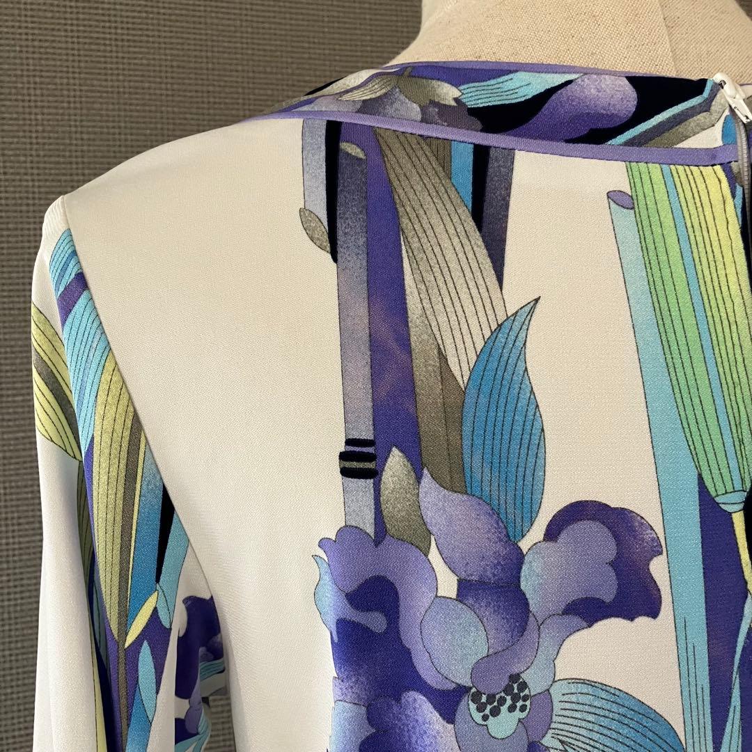 レオナール カンカン ワンピース 花柄 40