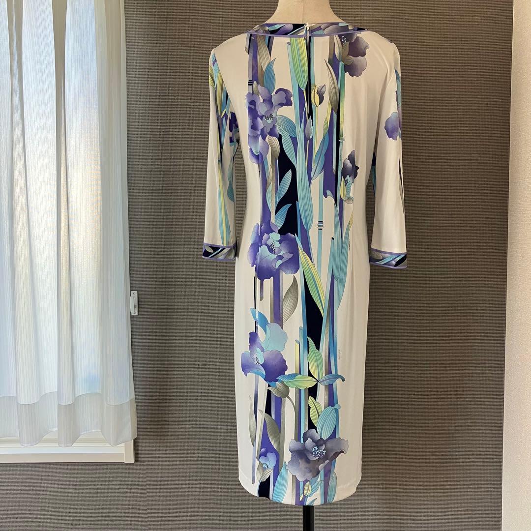 レオナール カンカン ワンピース 花柄 40