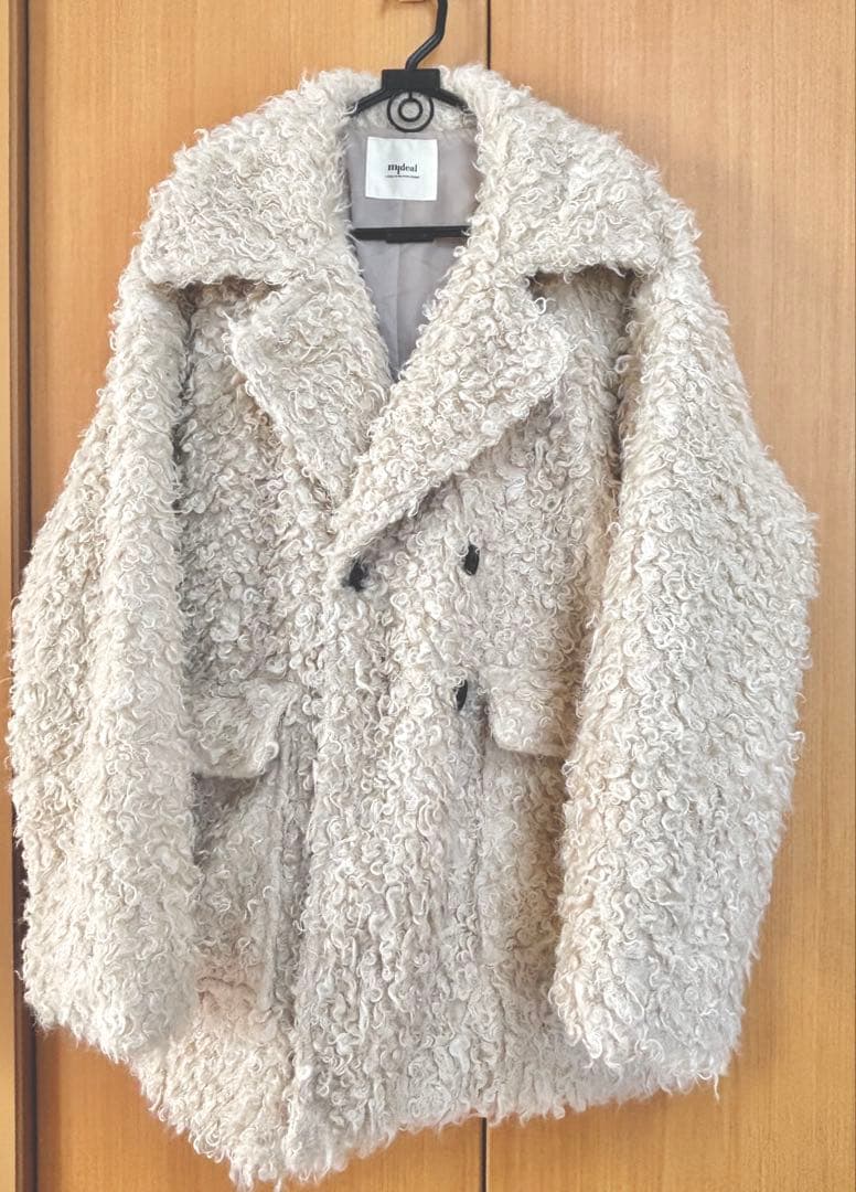 mideal プードルミドルコート アイボリー クリーニング済