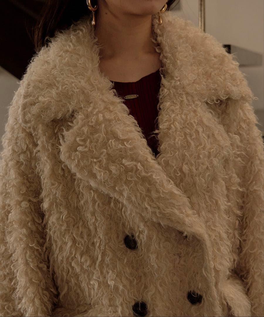 mideal プードルミドルコート アイボリー クリーニング済