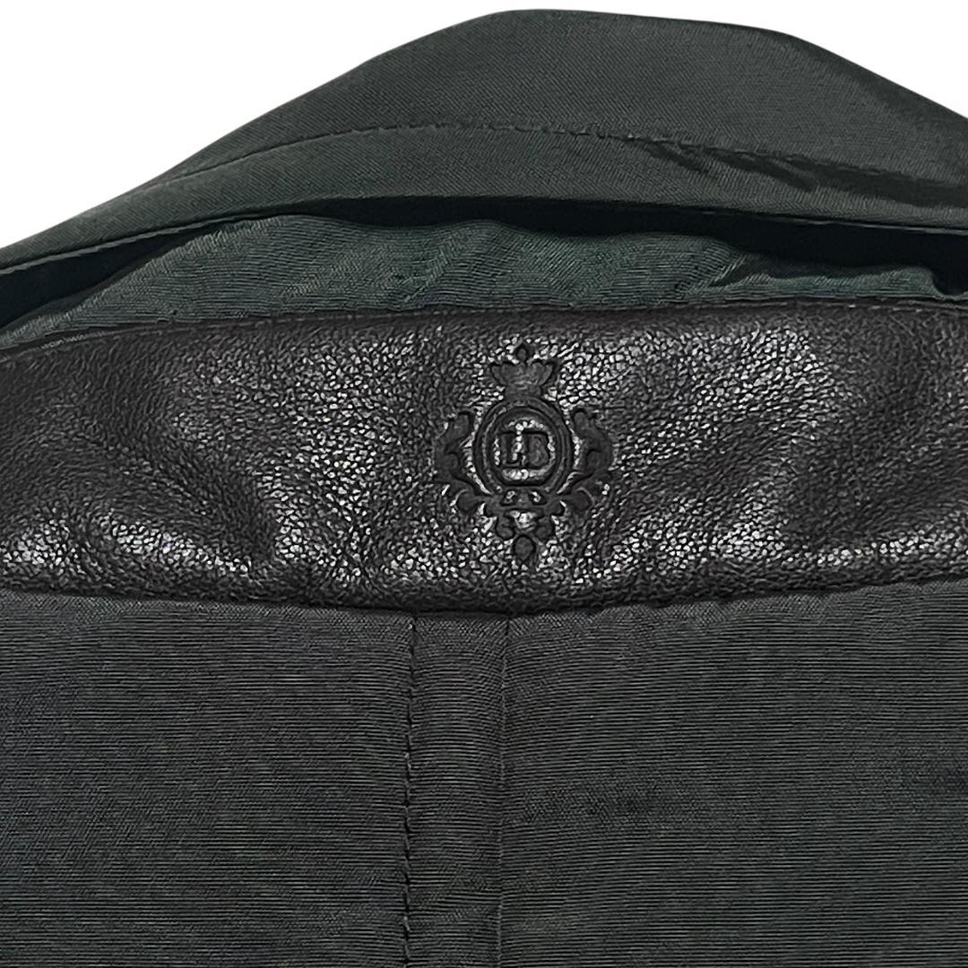 美品 ルイジボレッリ ナイロンジャケット 48 ダブルジャケット カーキ