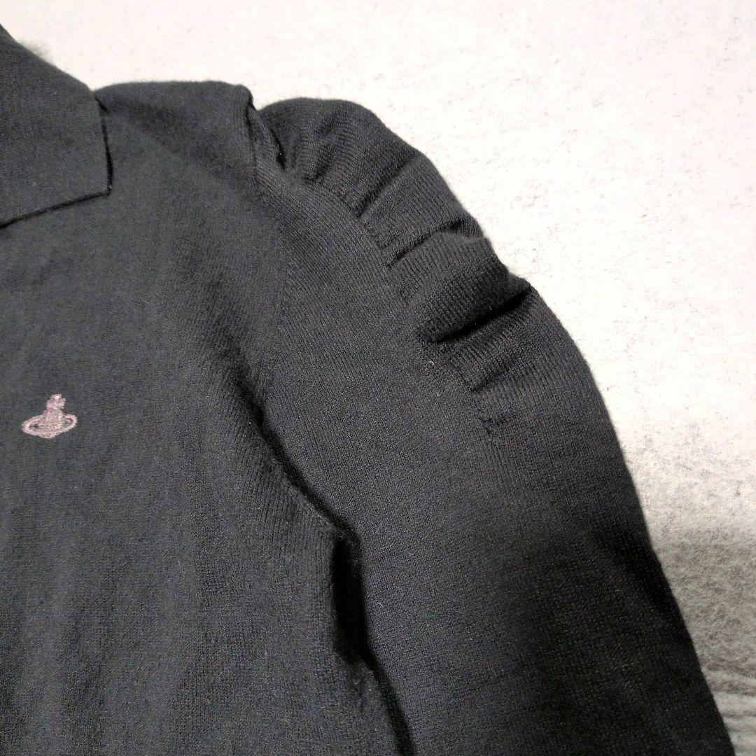 ヴィヴィアンウエストウッド リボンタイ パワショル オーブ 黒 ストライプ