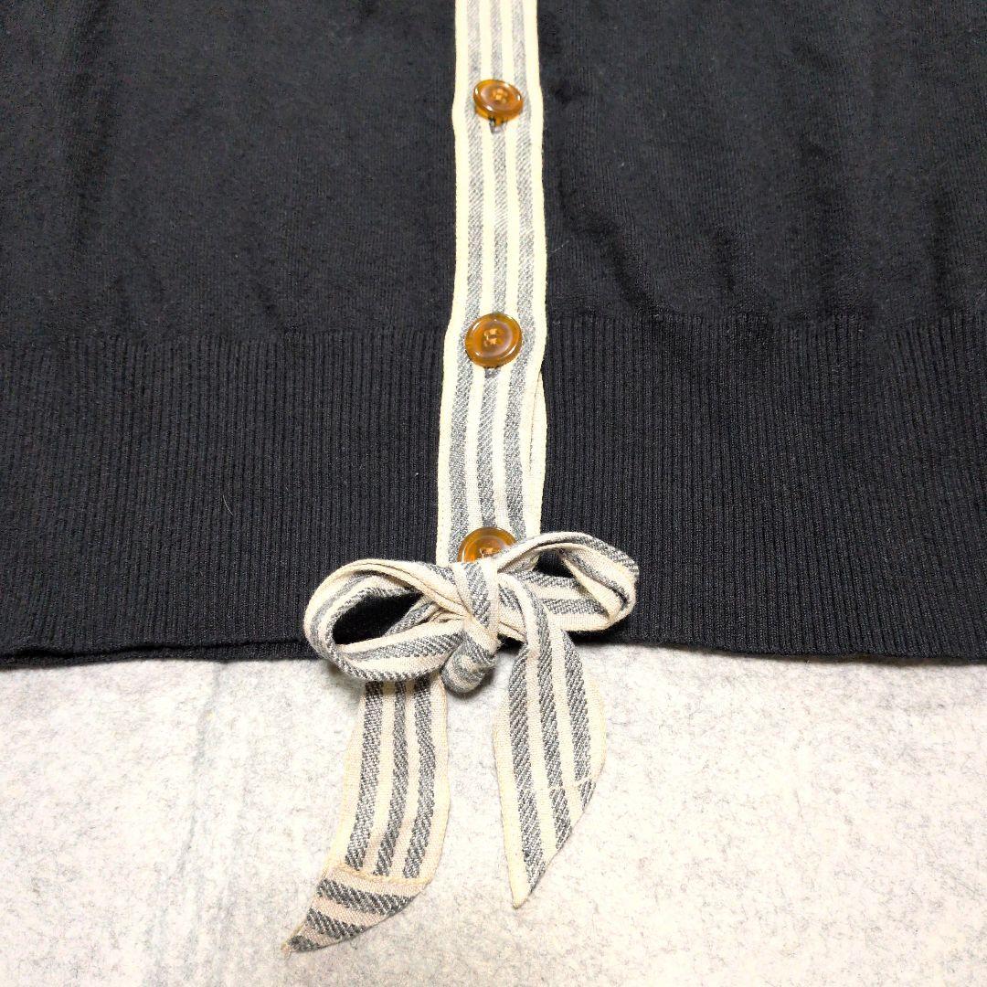 ヴィヴィアンウエストウッド リボンタイ パワショル オーブ 黒 ストライプ