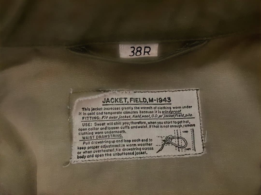 実物 M-43 ミリタリージャケット 38R オリーブドラブ