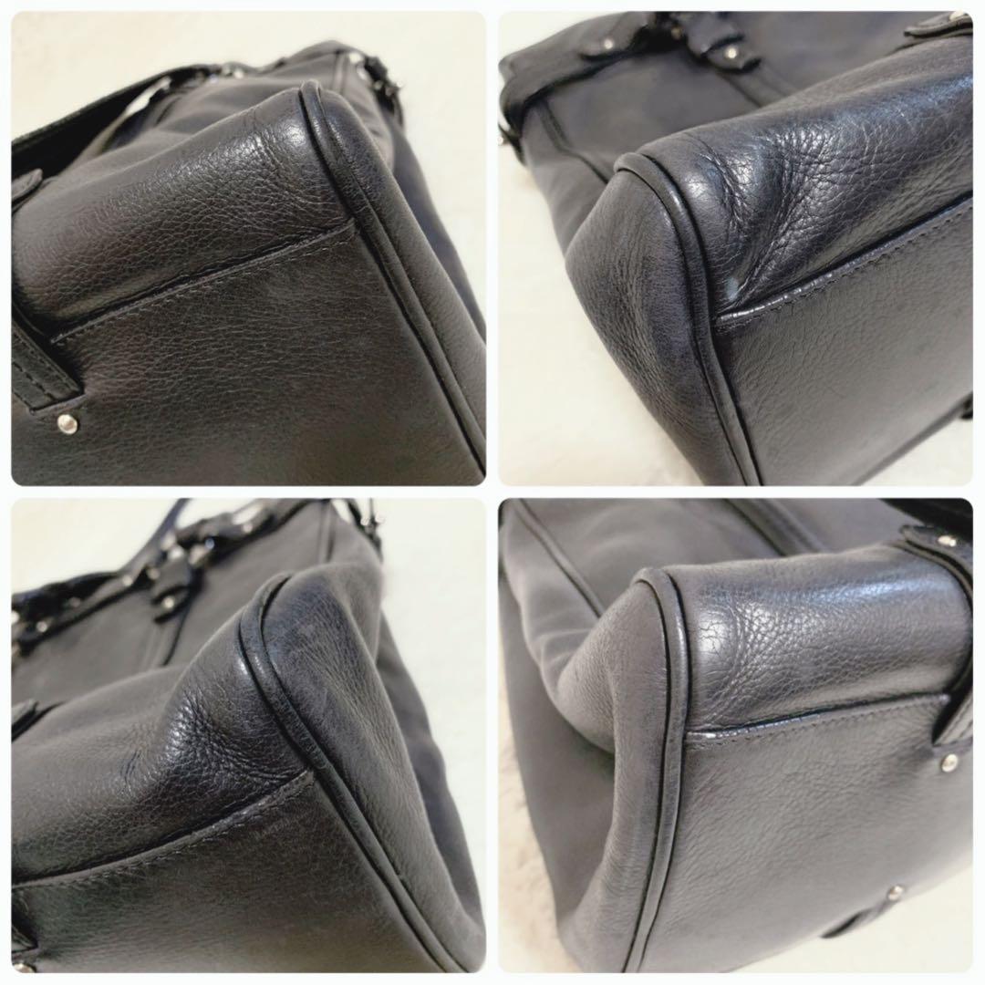 BALLY バリー トートバッグ レザー ブラック ビジネス A4 リング