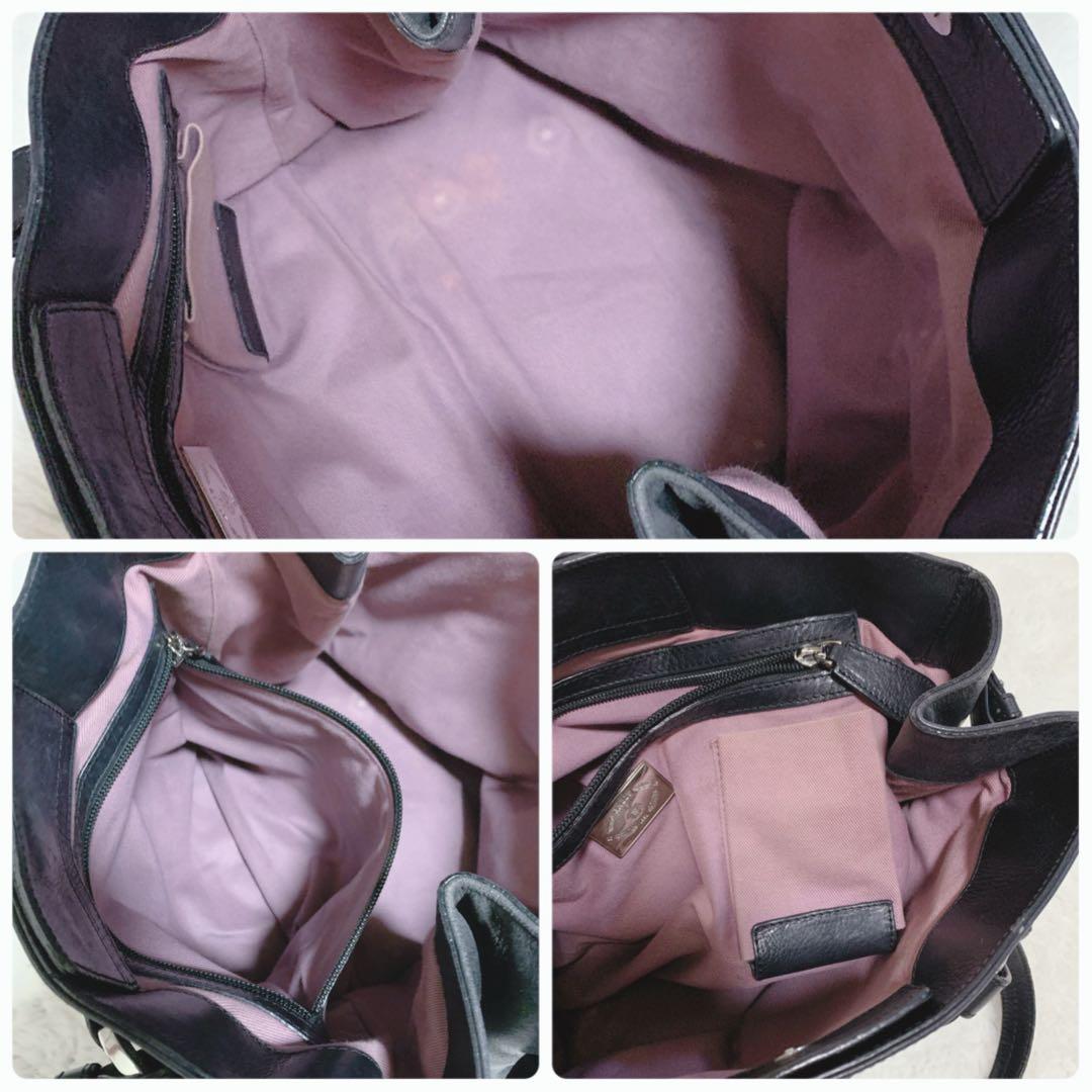 BALLY バリー トートバッグ レザー ブラック ビジネス A4 リング