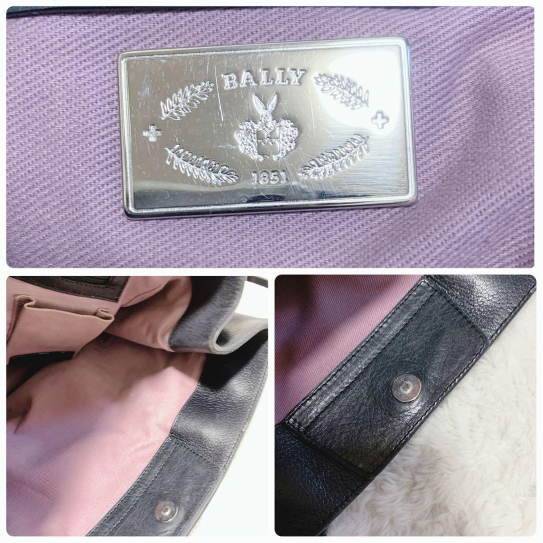 BALLY バリー トートバッグ レザー ブラック ビジネス A4 リング