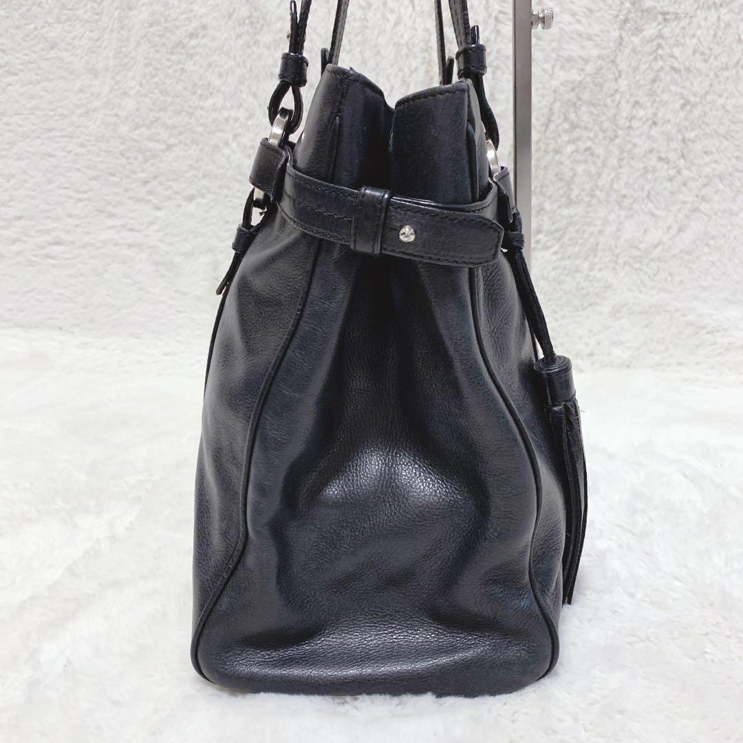 BALLY バリー トートバッグ レザー ブラック ビジネス A4 リング