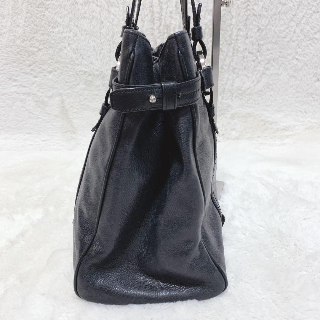 BALLY バリー トートバッグ レザー ブラック ビジネス A4 リング