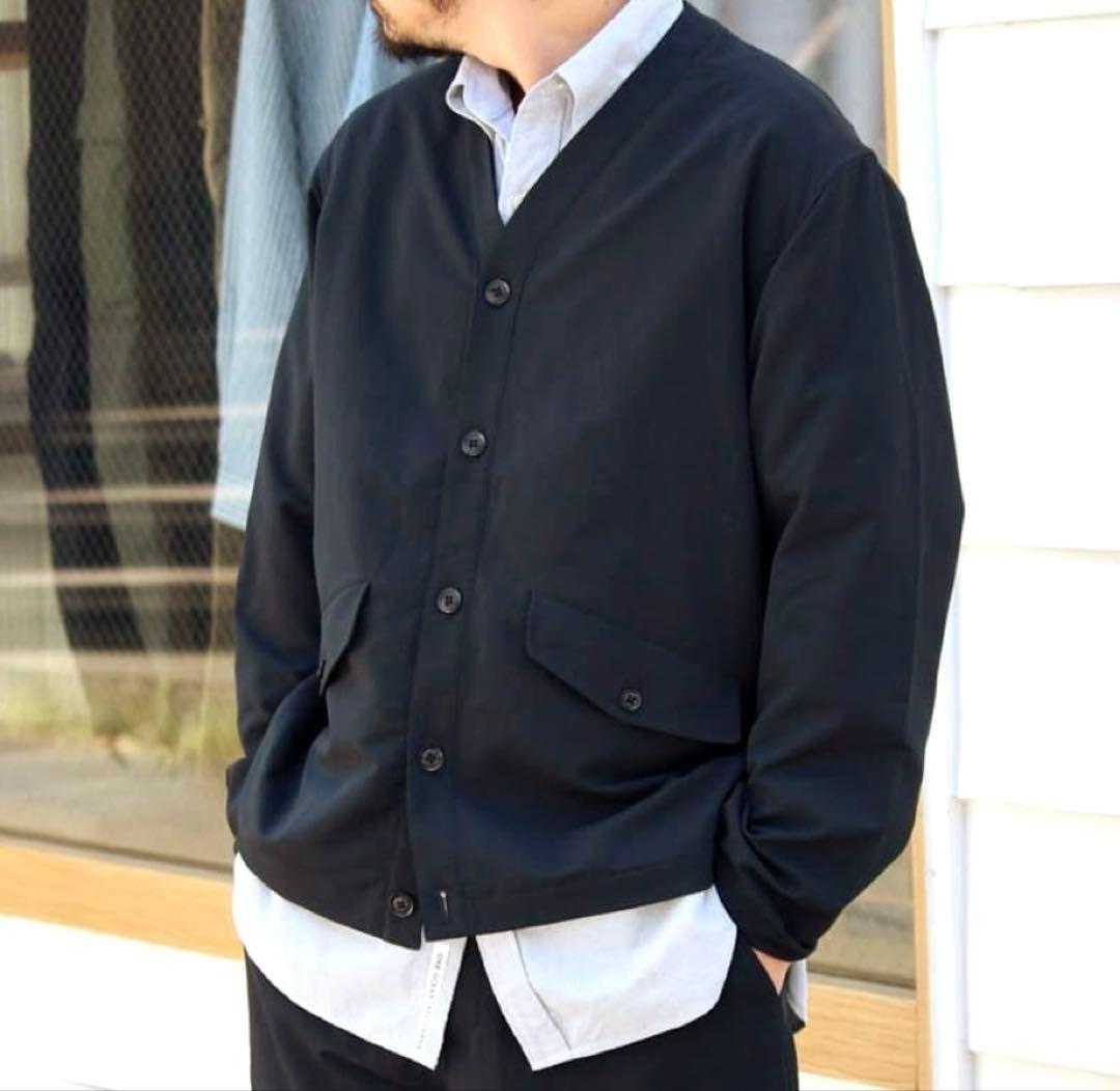 nanamica ナナミカ アルファドライ カーディガン ジャケット ブラックＬ