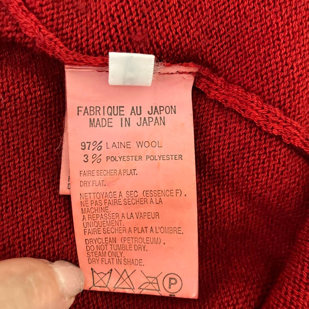 Y’s ワイズ ヨウジヤマモト ウールセーター 赤 日本製 ラメデザイン