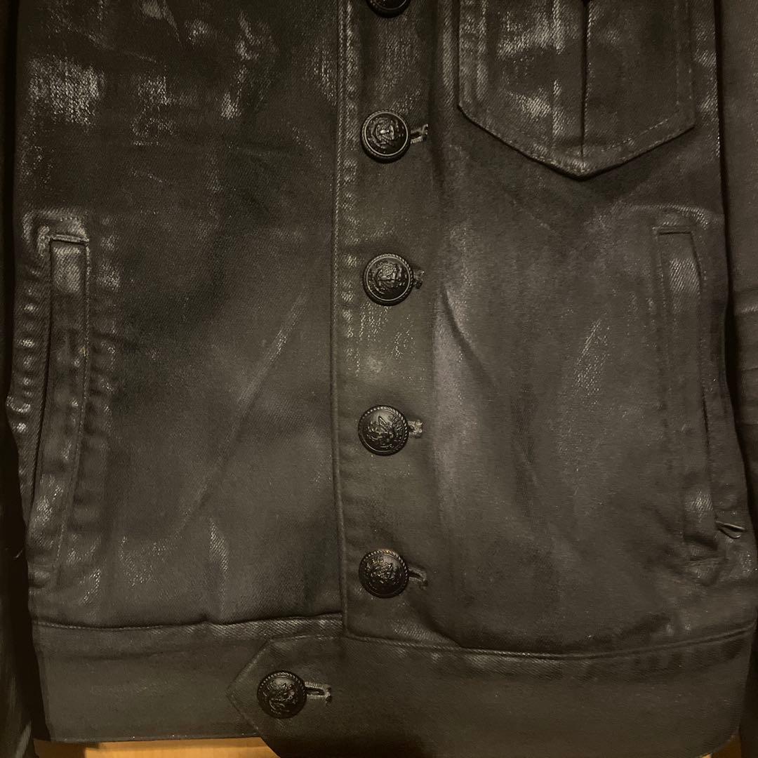 あ*様 黒デニムジャケット ボタンフロント