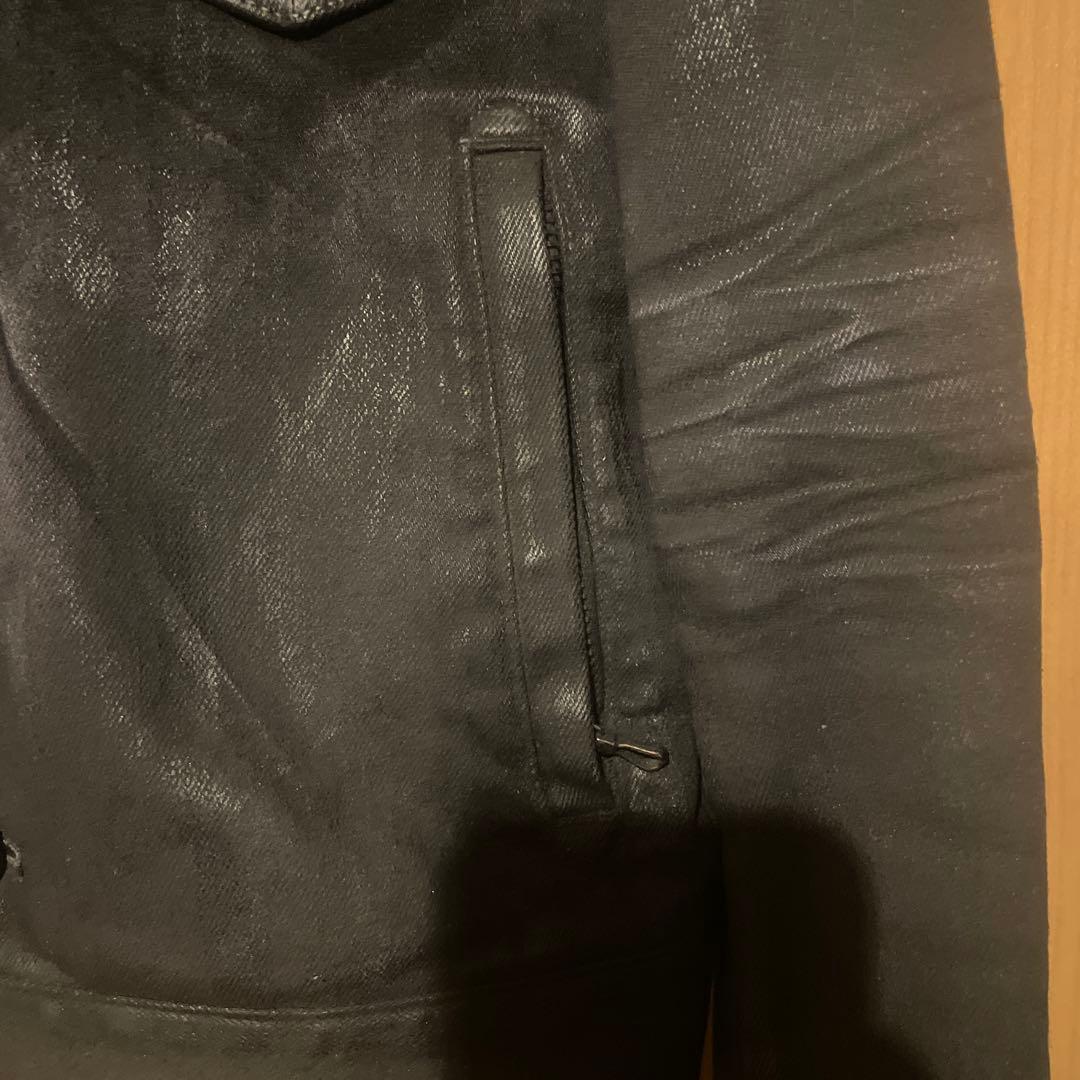 あ*様 黒デニムジャケット ボタンフロント