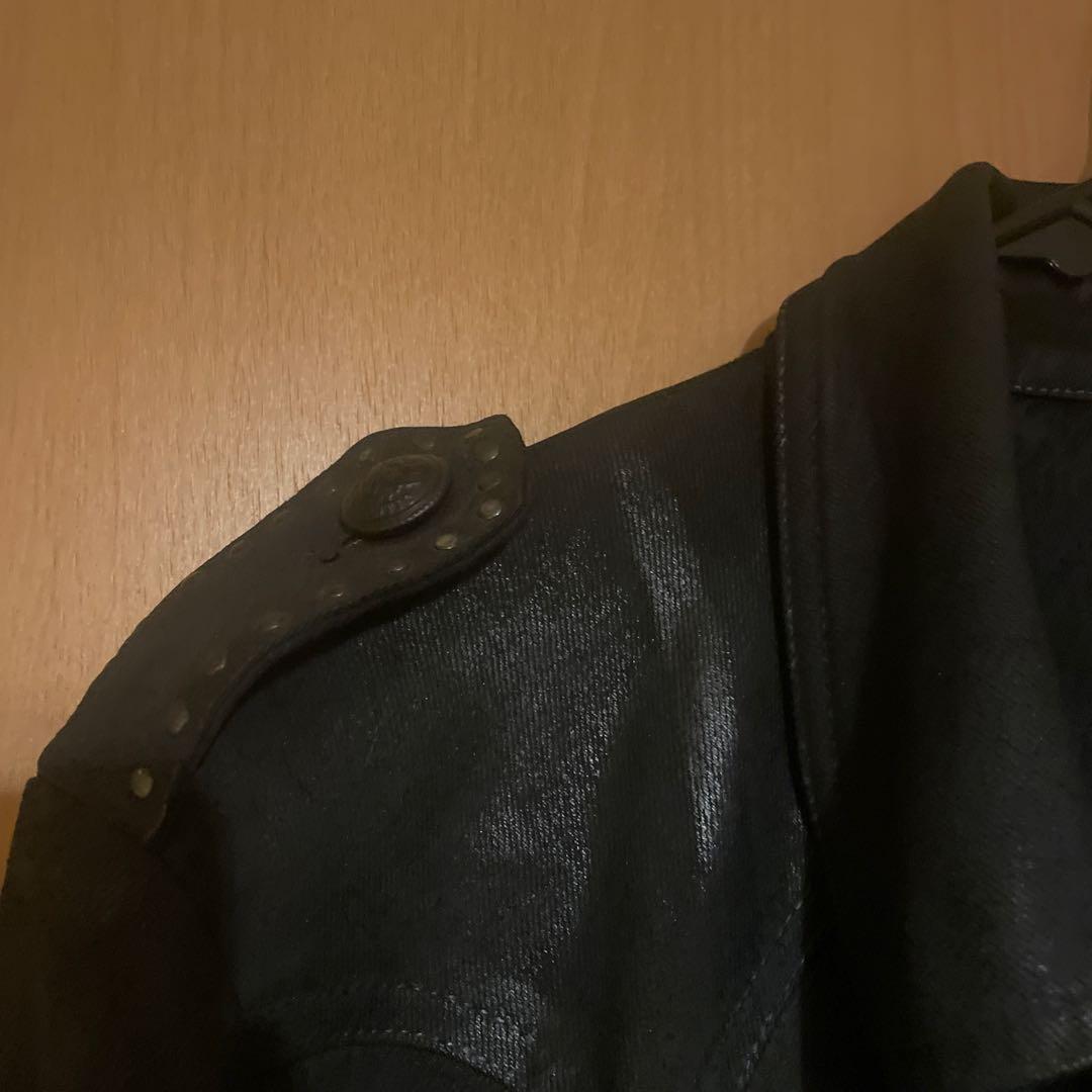 あ*様 黒デニムジャケット ボタンフロント