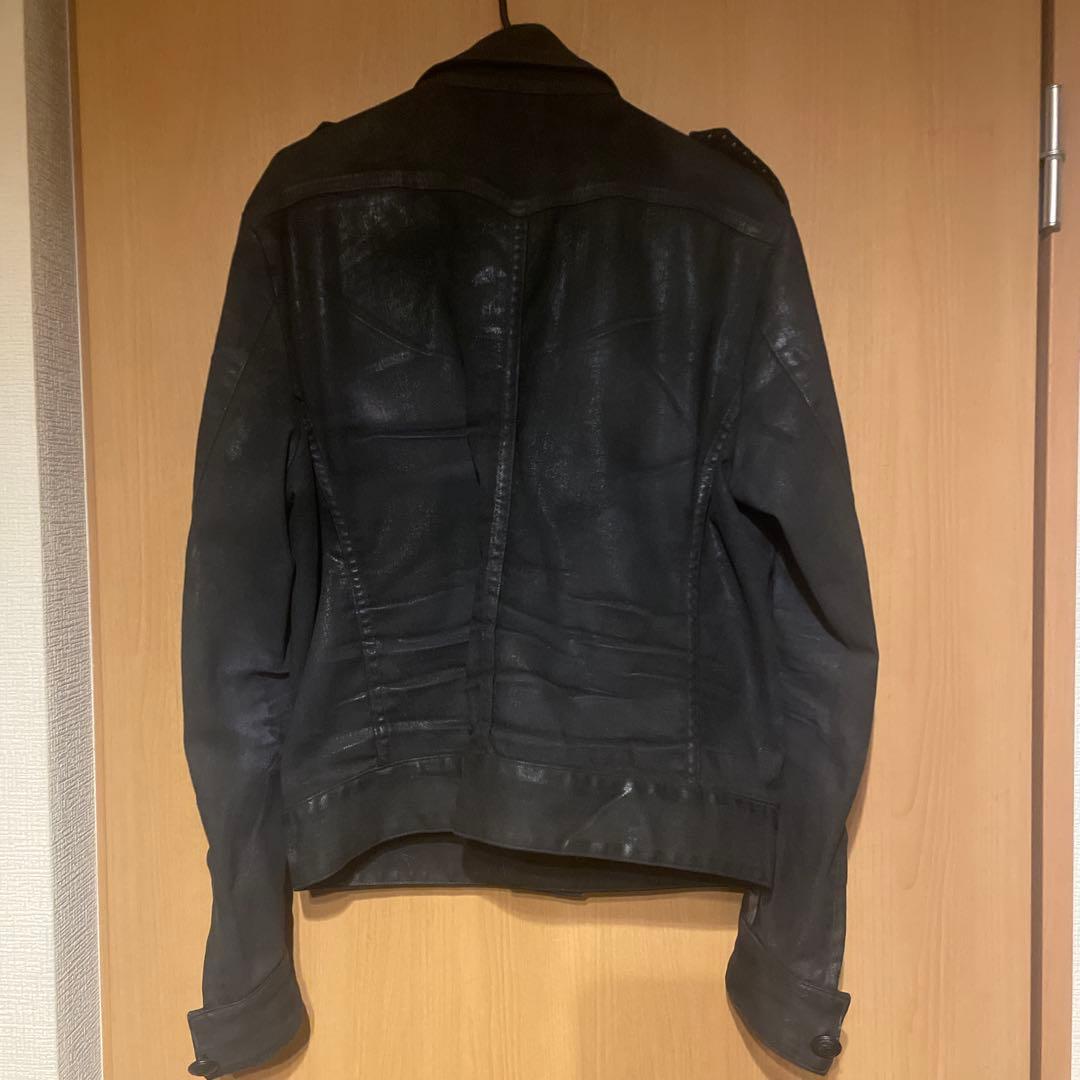 あ*様 黒デニムジャケット ボタンフロント