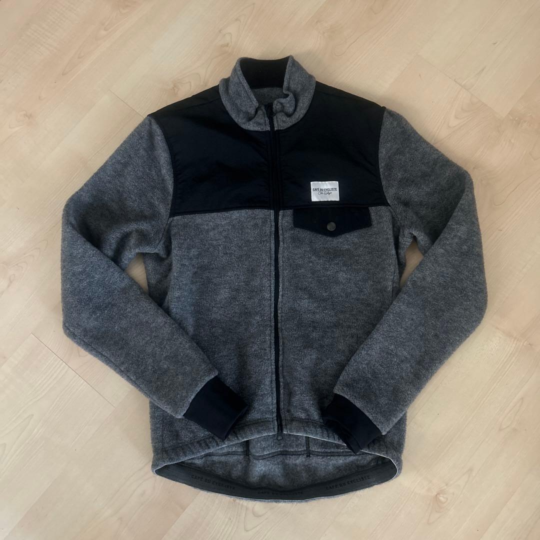 CAFE DU CYCLISTE フリースサイクルジャージグレーメンズM