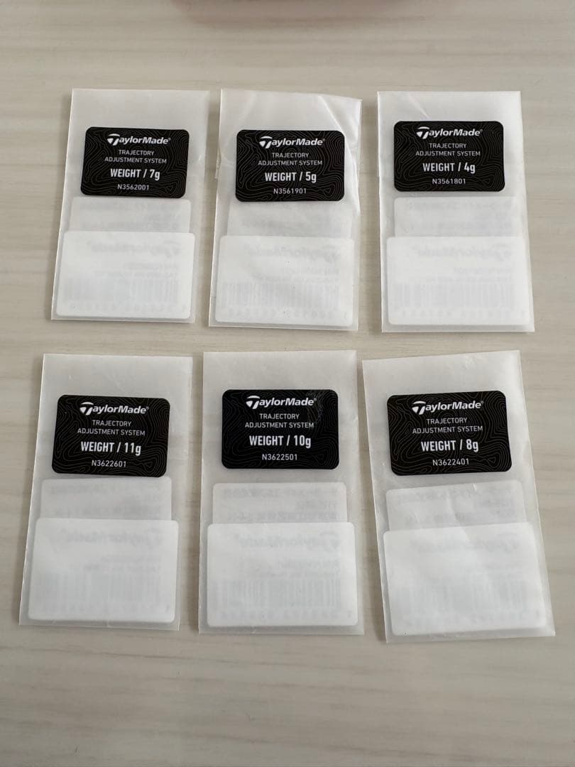 テーラーメイド 純正品 TAS ウエイト 6個セット 汎用品ポーチ
