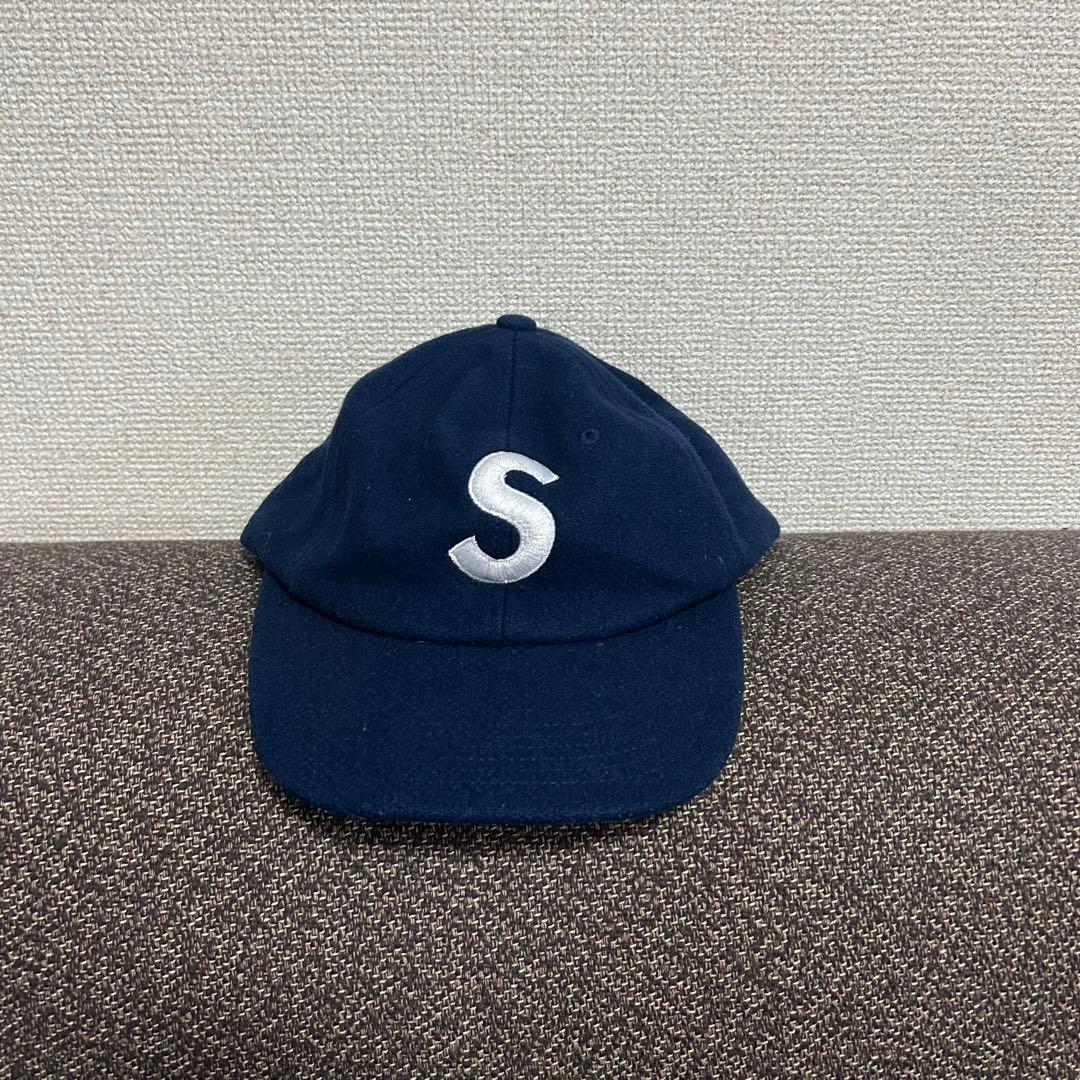 Supreme ウール Sロゴ キャップ ネイビー 希少