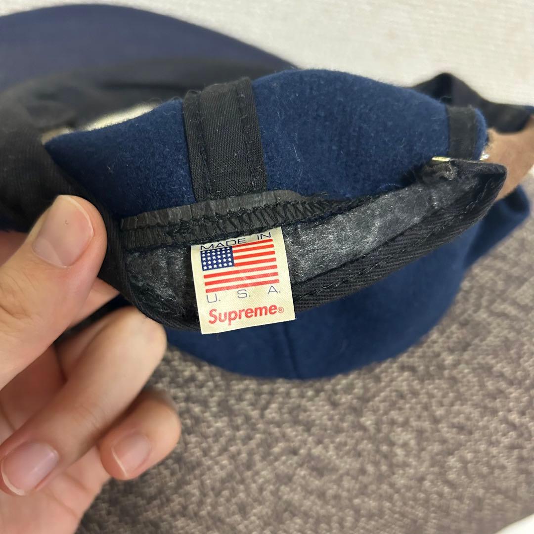 Supreme ウール Sロゴ キャップ ネイビー 希少