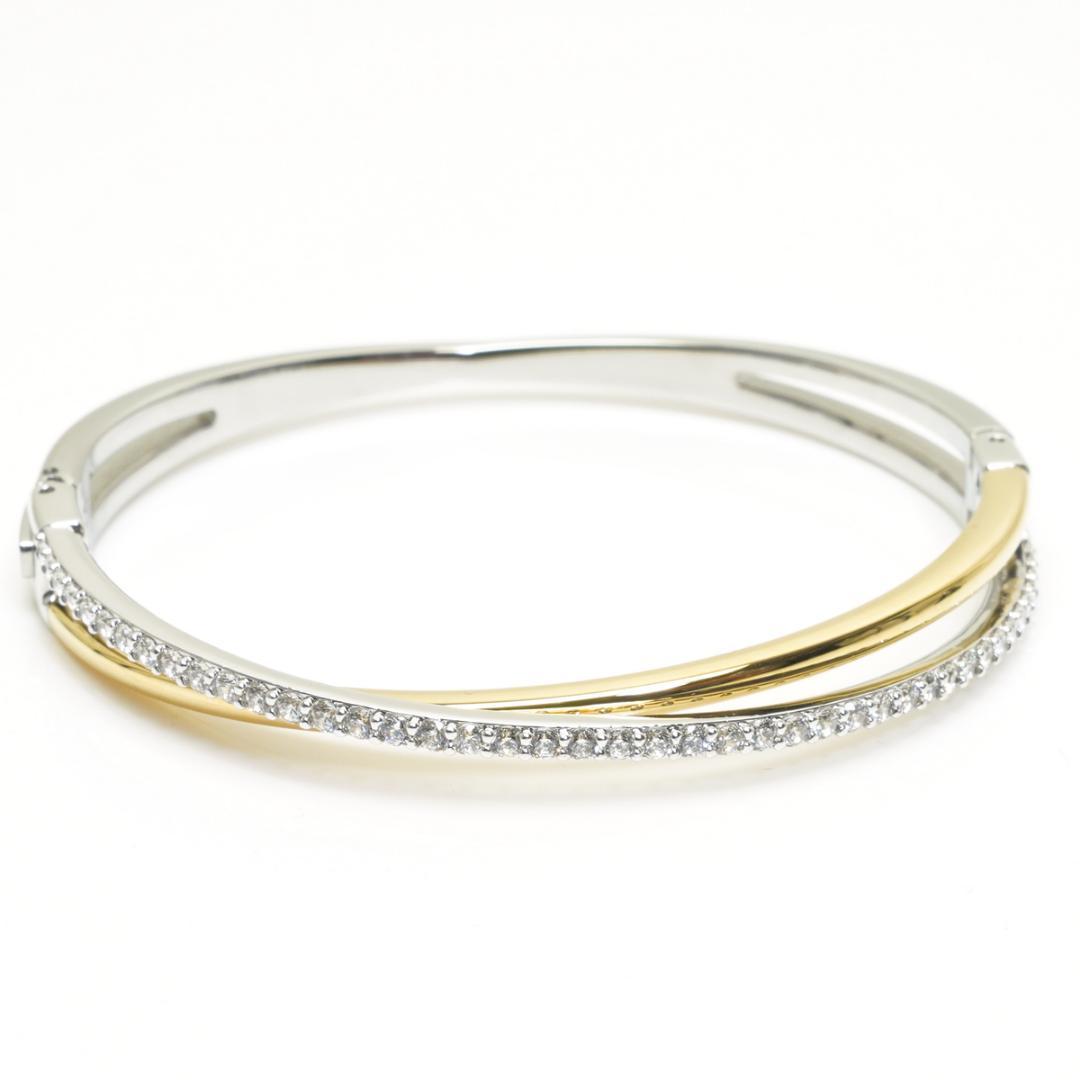 美品 スワロフスキー バングル Hyperbola ダイアゴナル 5689720