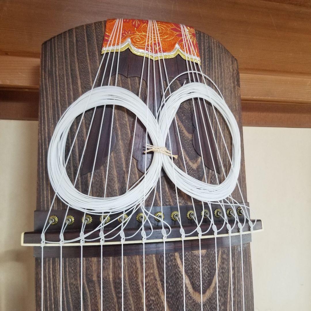 和琴 13弦琴 183cm 琴柱／琴爪入れ／猫足／丸袋付き【引き取り歓迎】