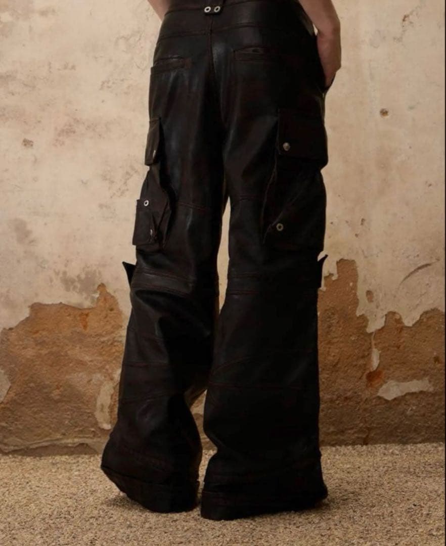 パンツ PERSONSOUL Beetle Faux Leather Tousers